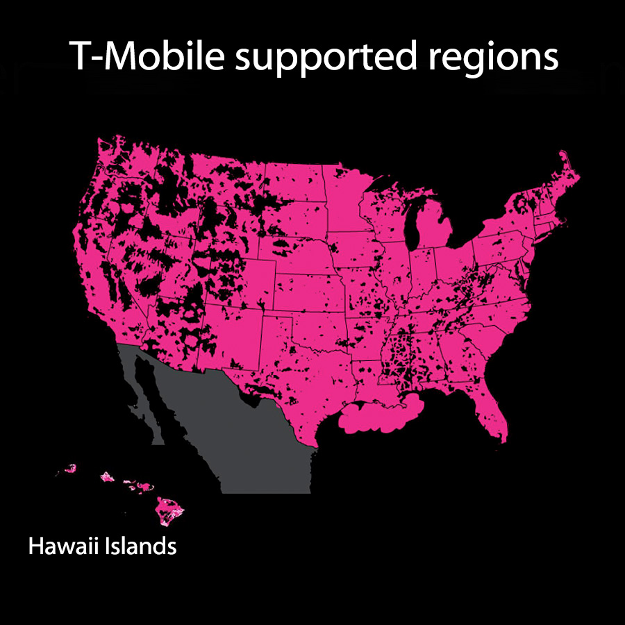 T-Mobile coverage areas map